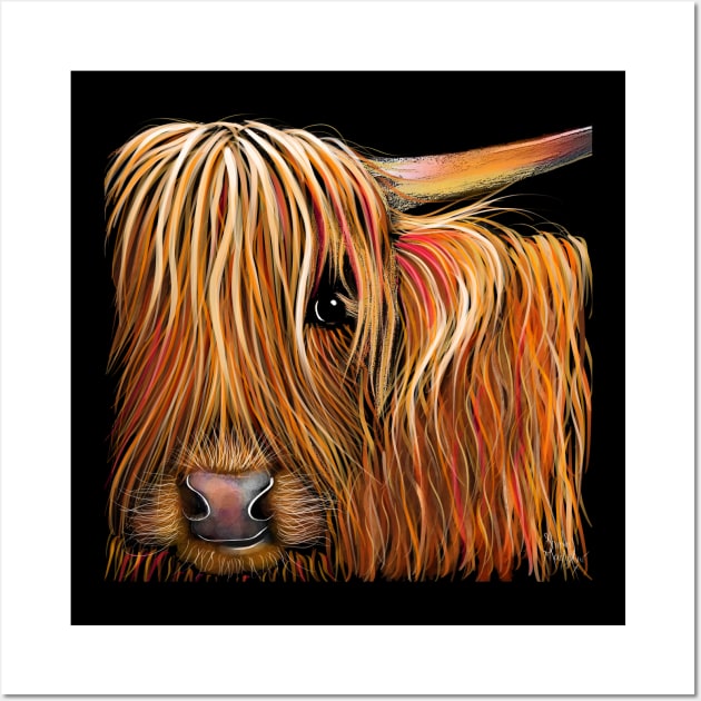 SCoTTiSH HiGHLaND CoW ' BuTTeRNuT ' Wall Art by ShirleyMac